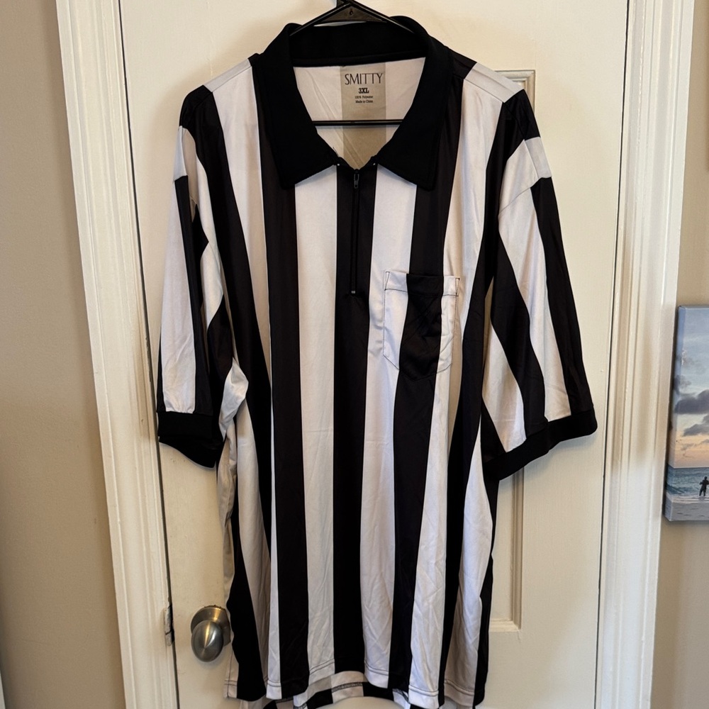Smitty Referee Jersey Black and White 2” Striped Men's Shirt